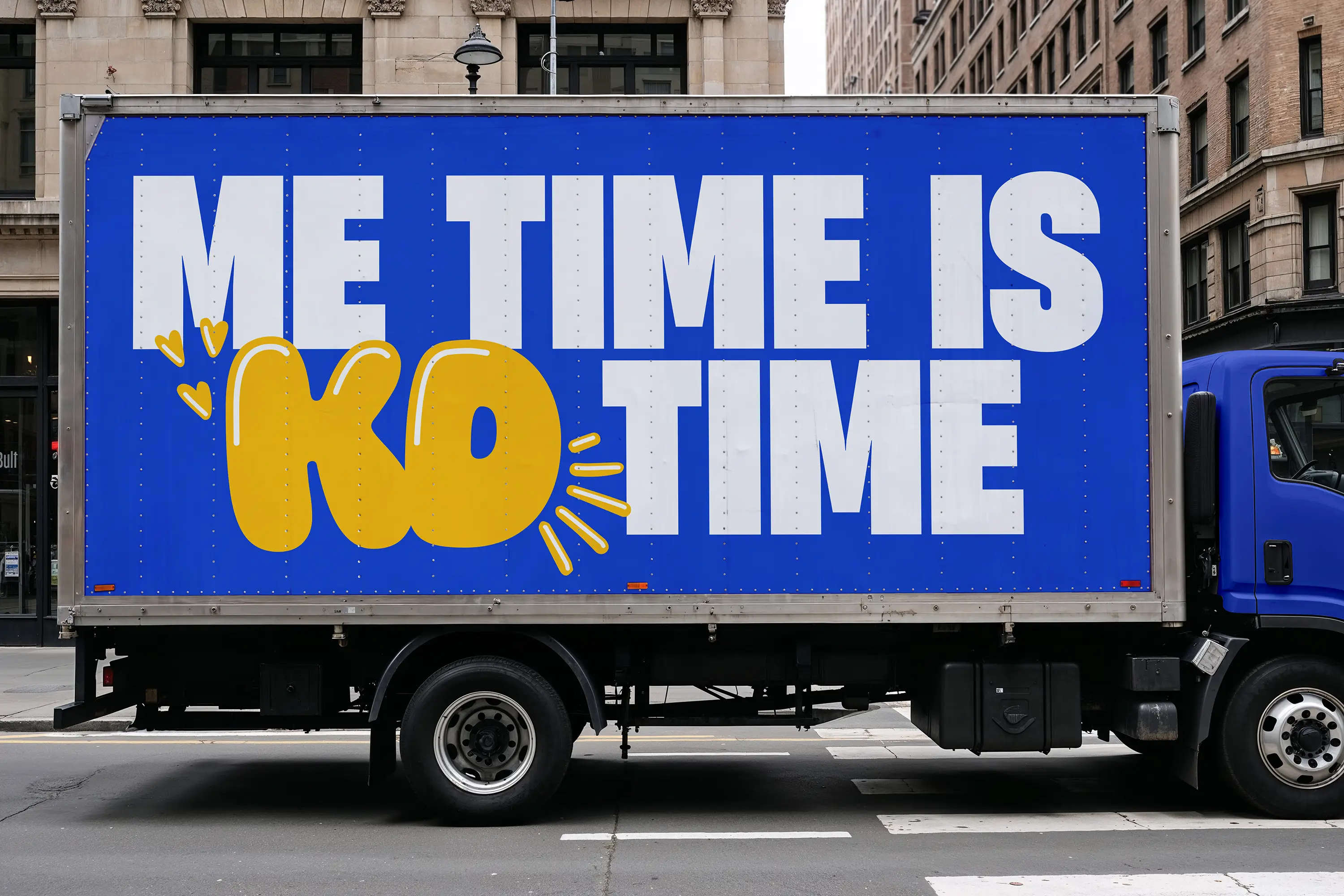 box truck with KD ad on the side