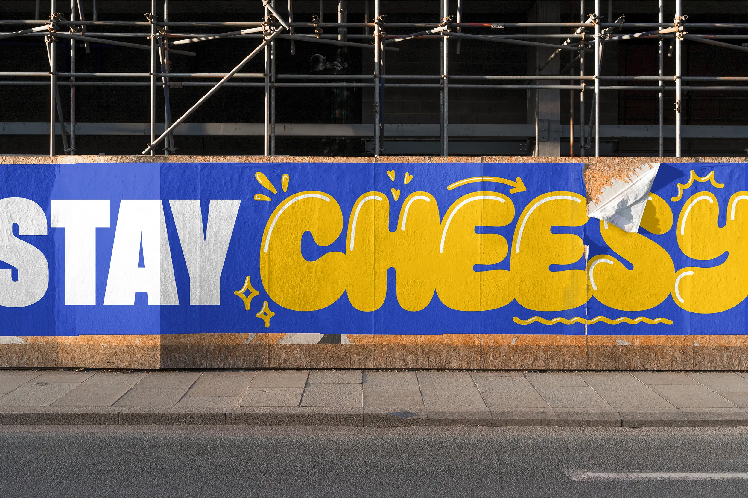 KD posters on hoarding of construction site