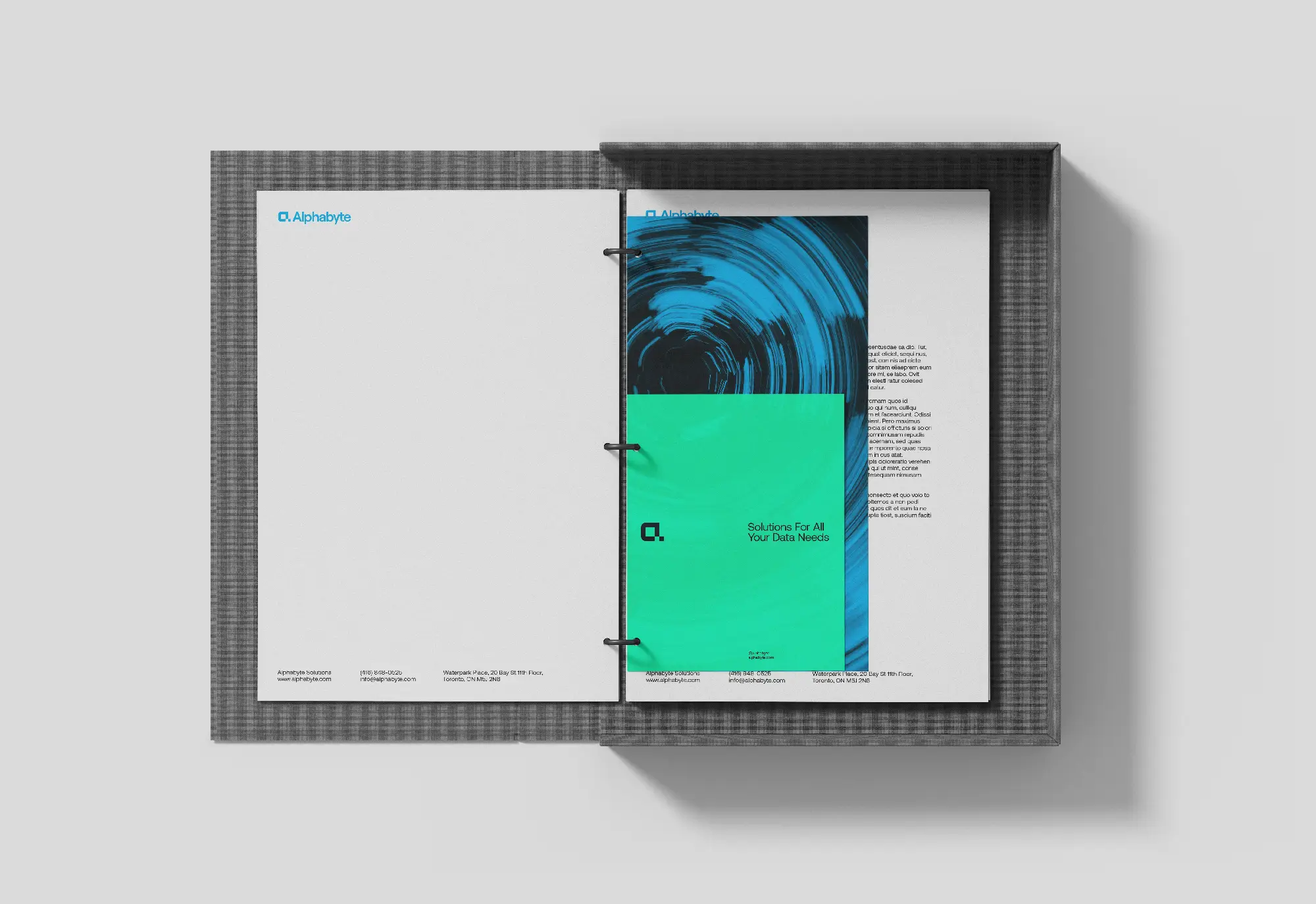 brand pieces in binder