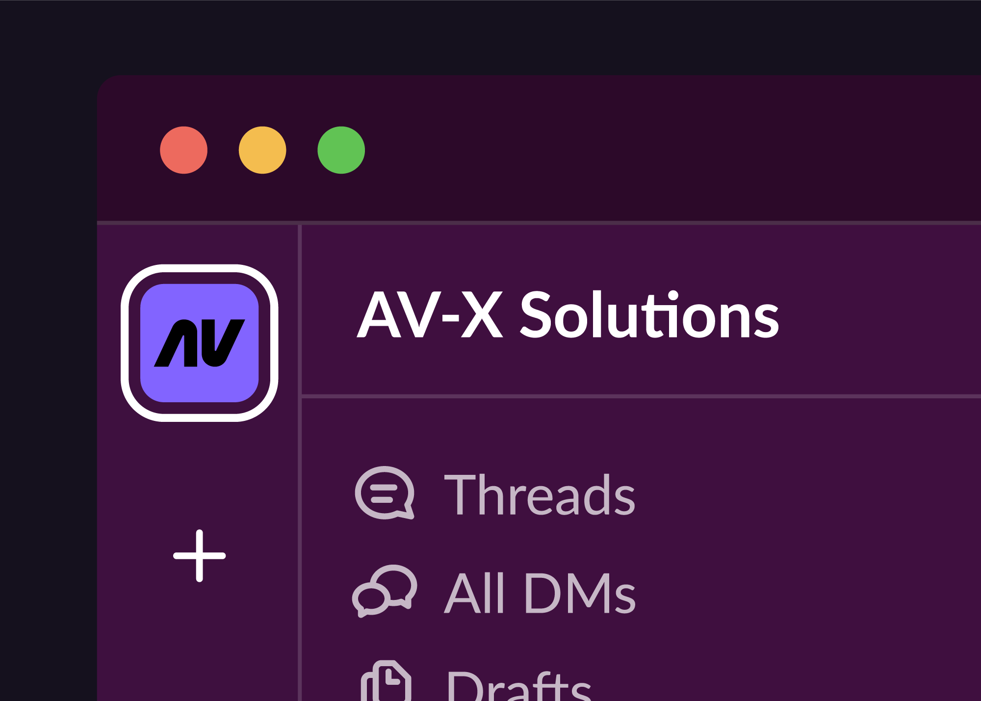 av-x icon shown in the Slack interface