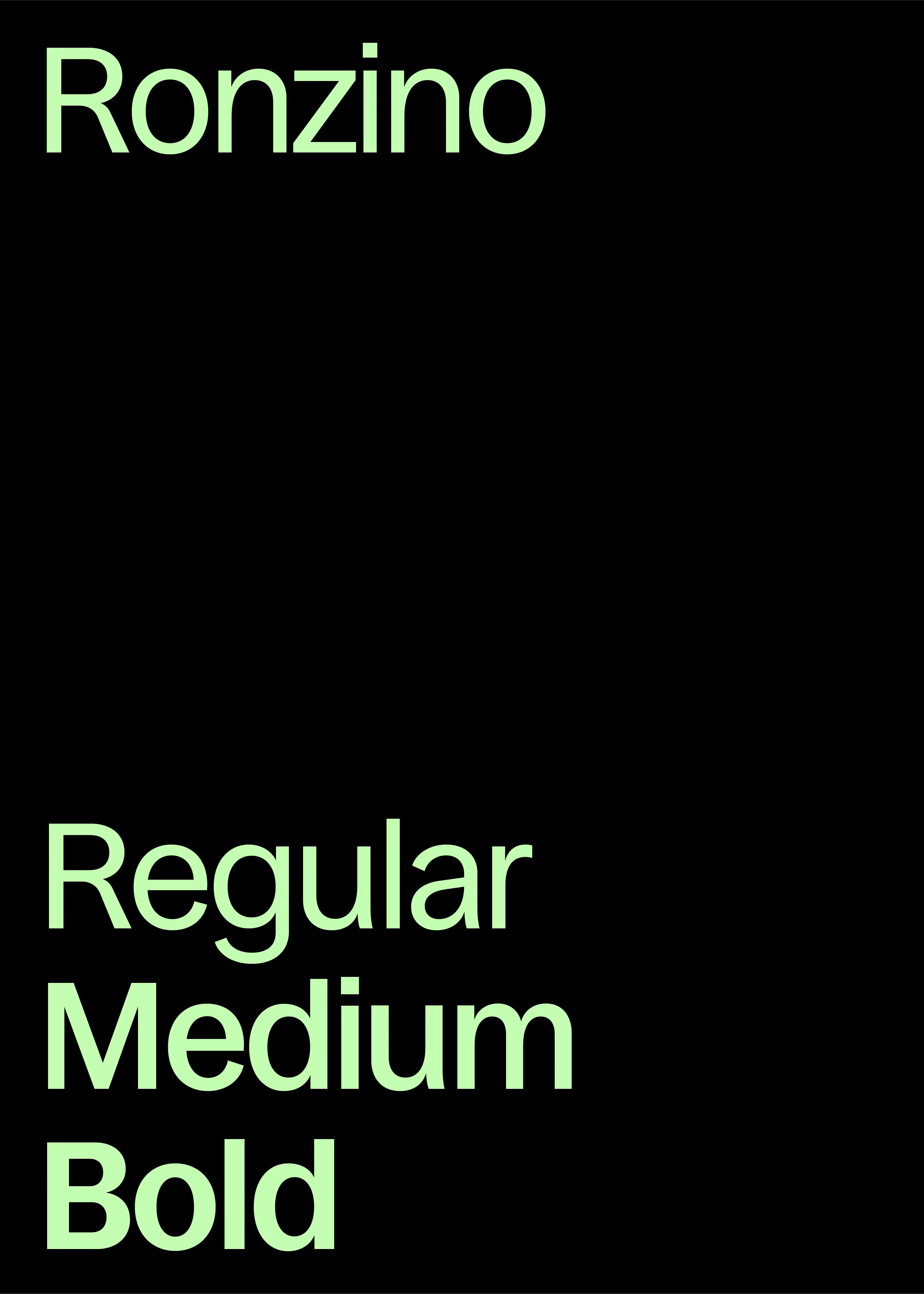 Ronzino font weights