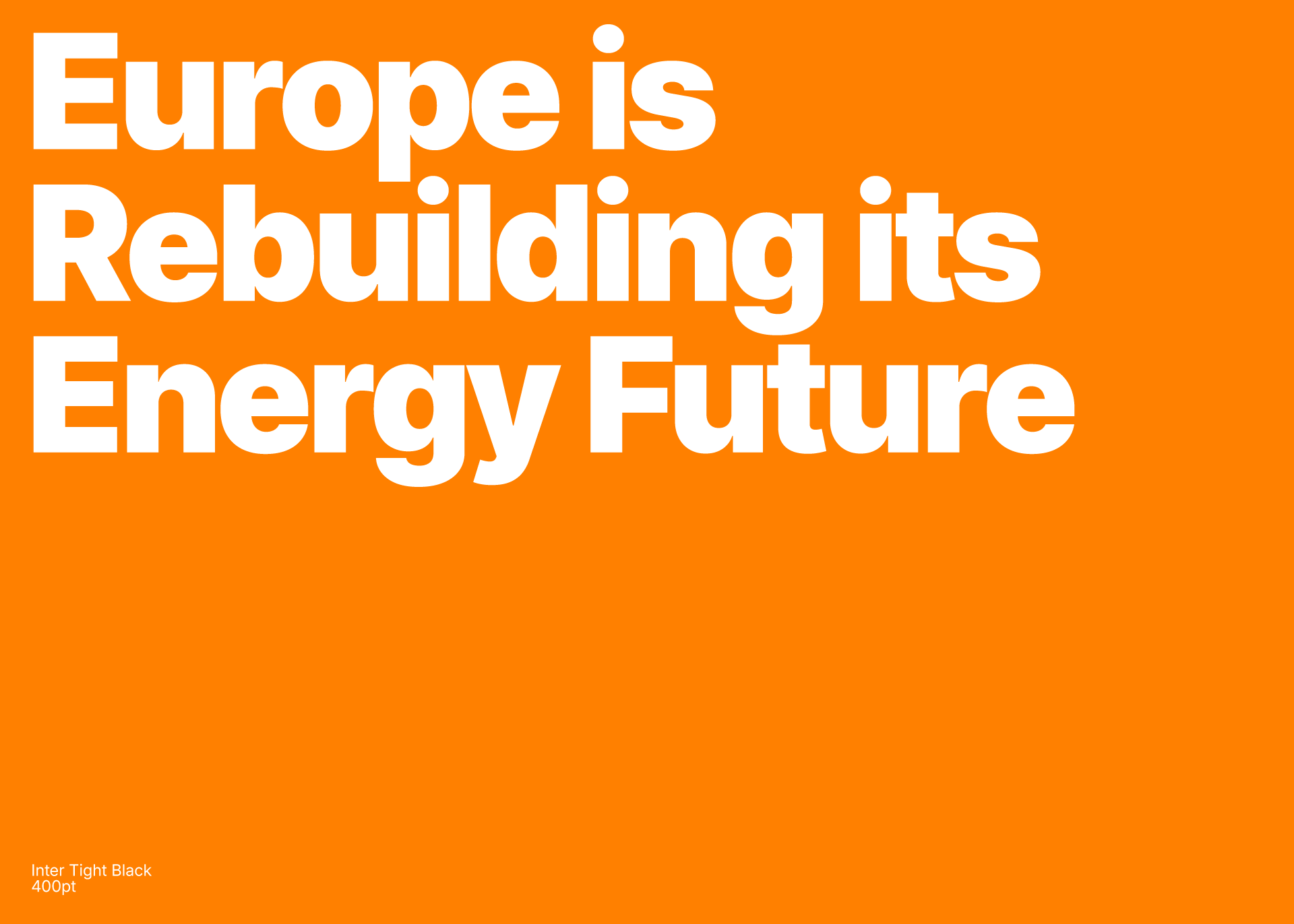 europe energy week headline font