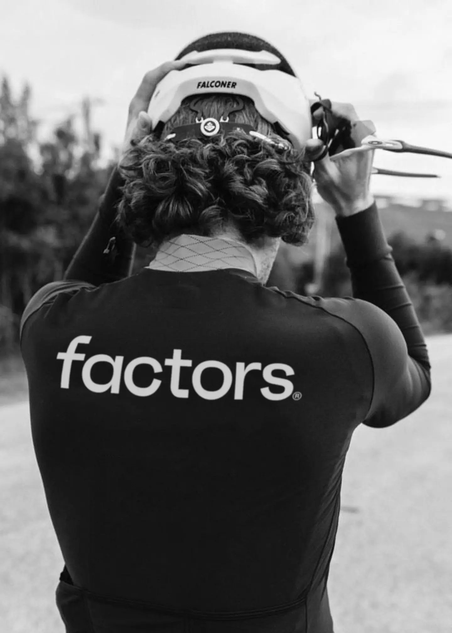 factors logo on the back of a cycling jersey