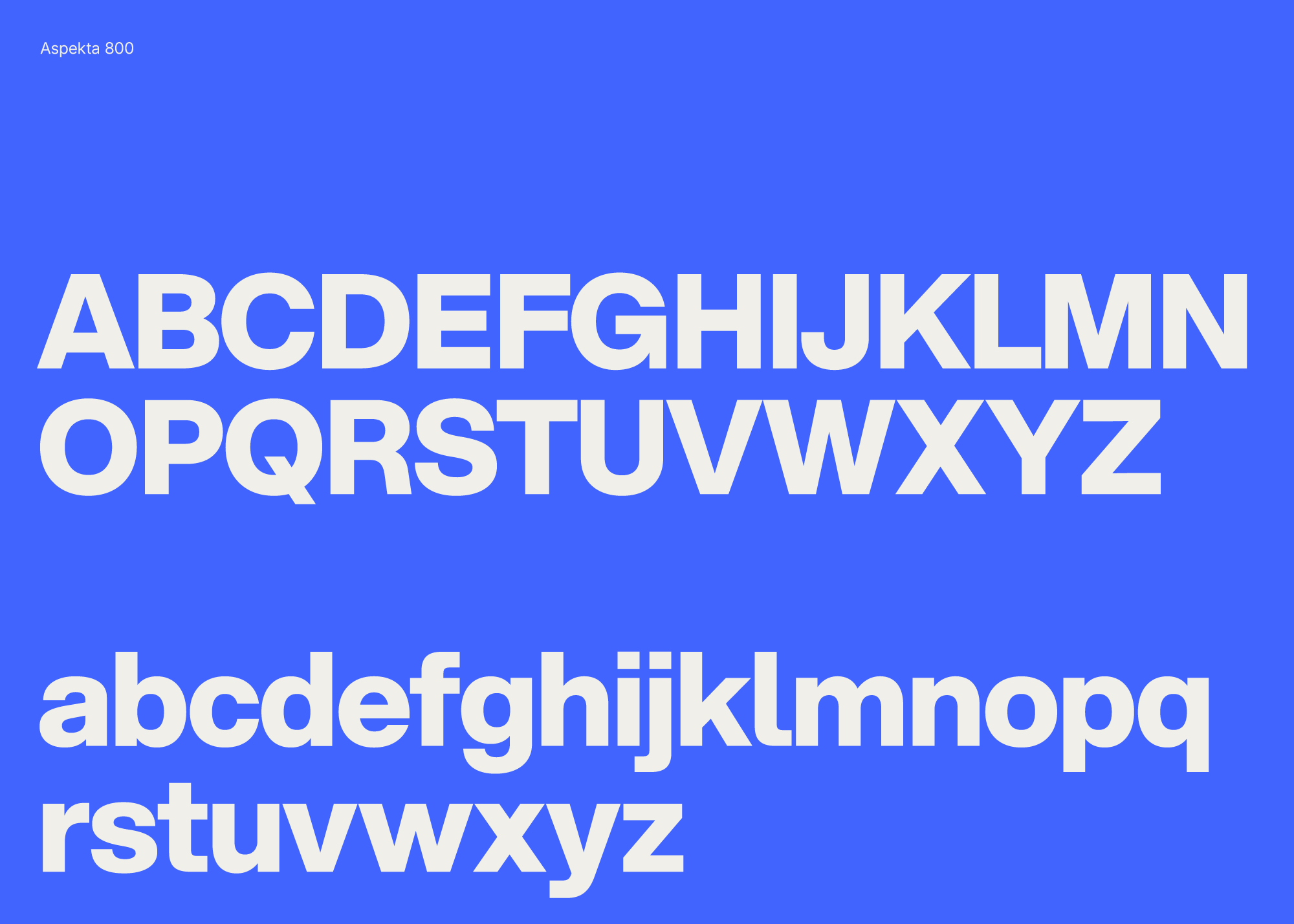 primary brand typeface, Aspekta 800