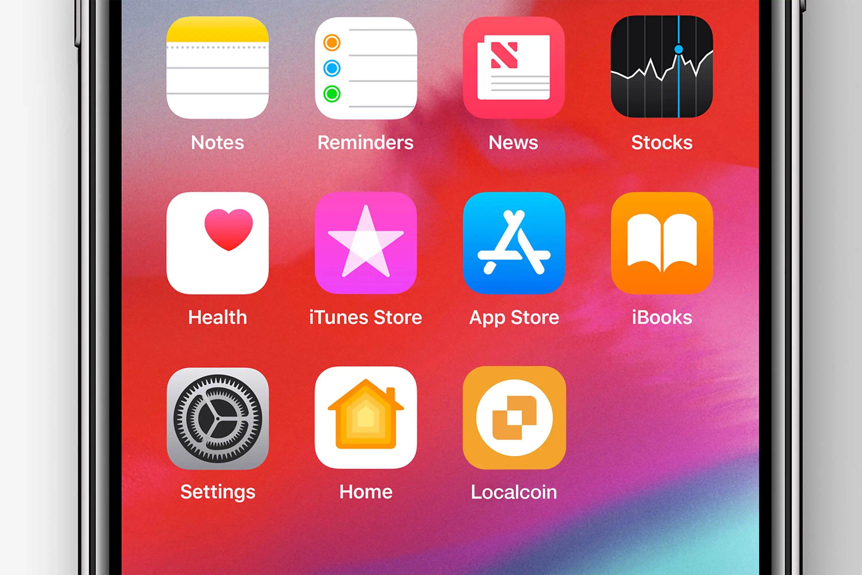 localcoin app icon on phone screen