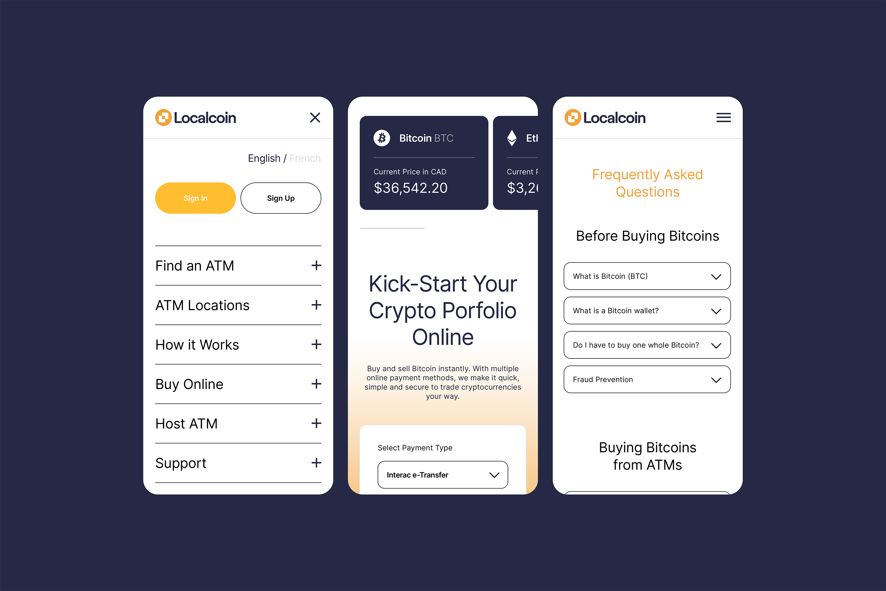 mobile versions of localcoin site