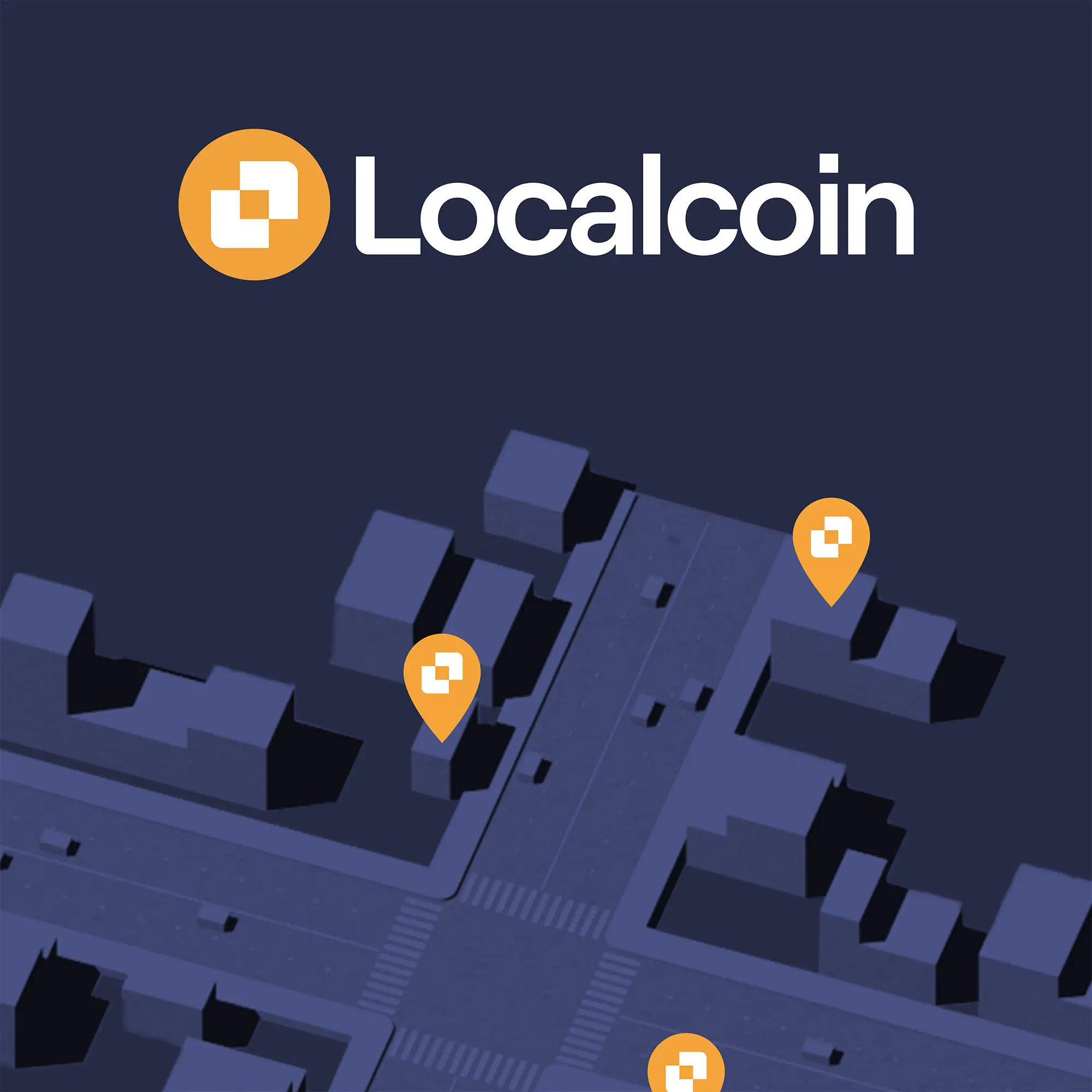  localcoin logo with 3D city block shown below 
