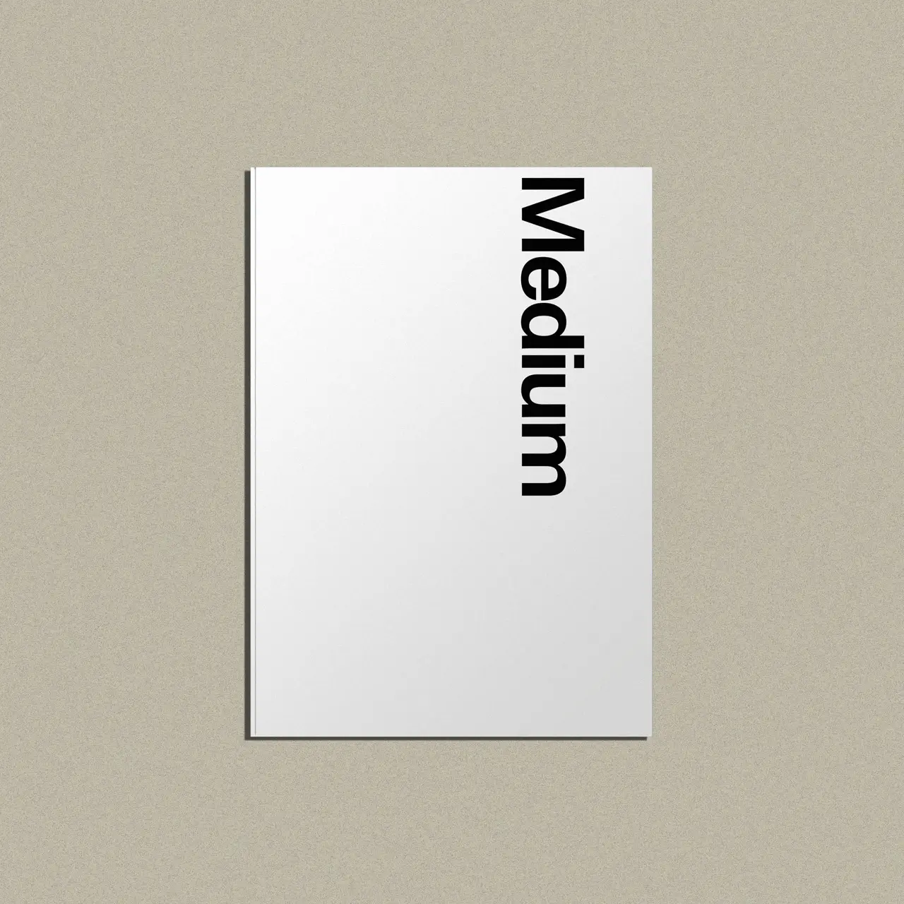  flat shot over the cover of the Medium book 