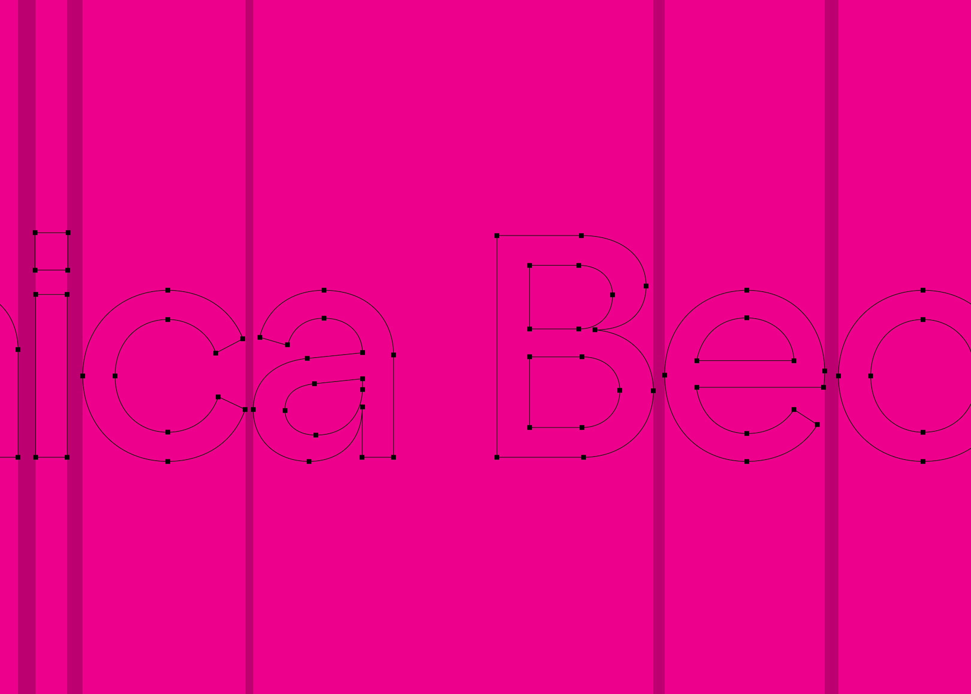 technical logo drawing on pink background