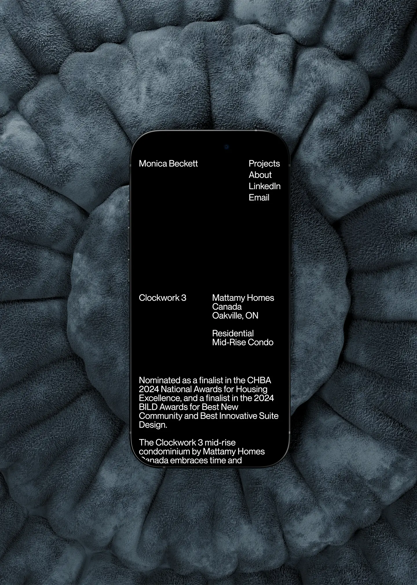 iphone on grey fabric