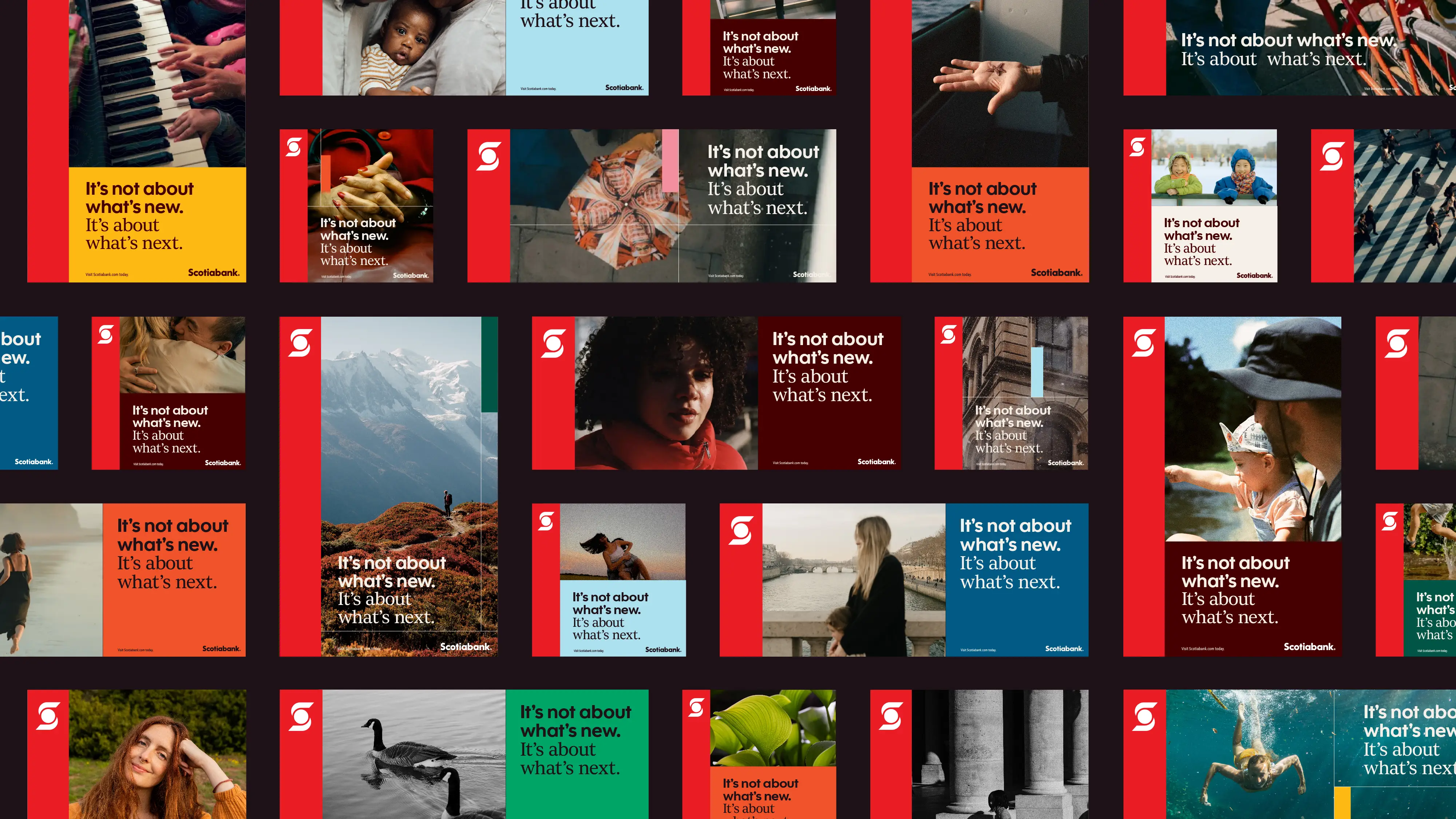  a bunch of digital ads at different sizes