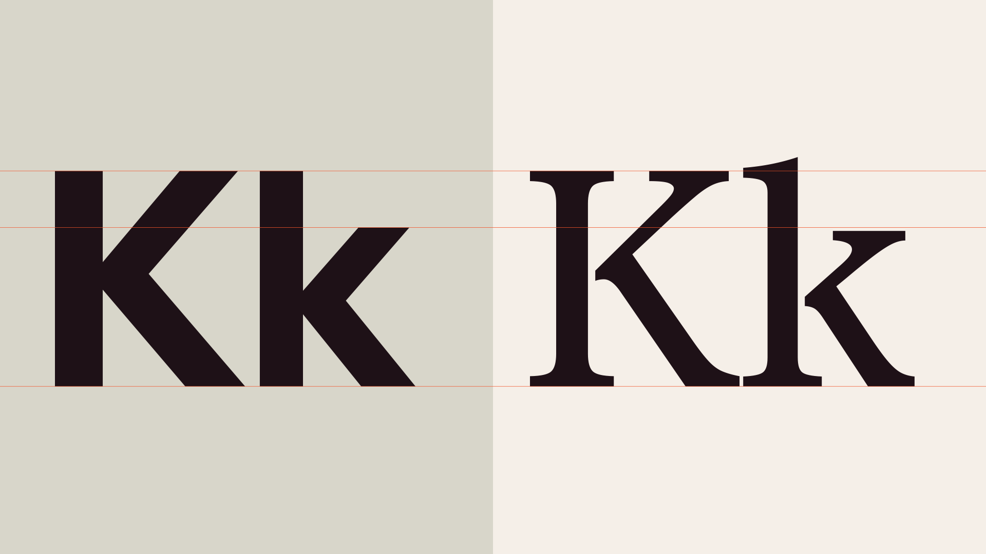 showcasing letters from typefaces
