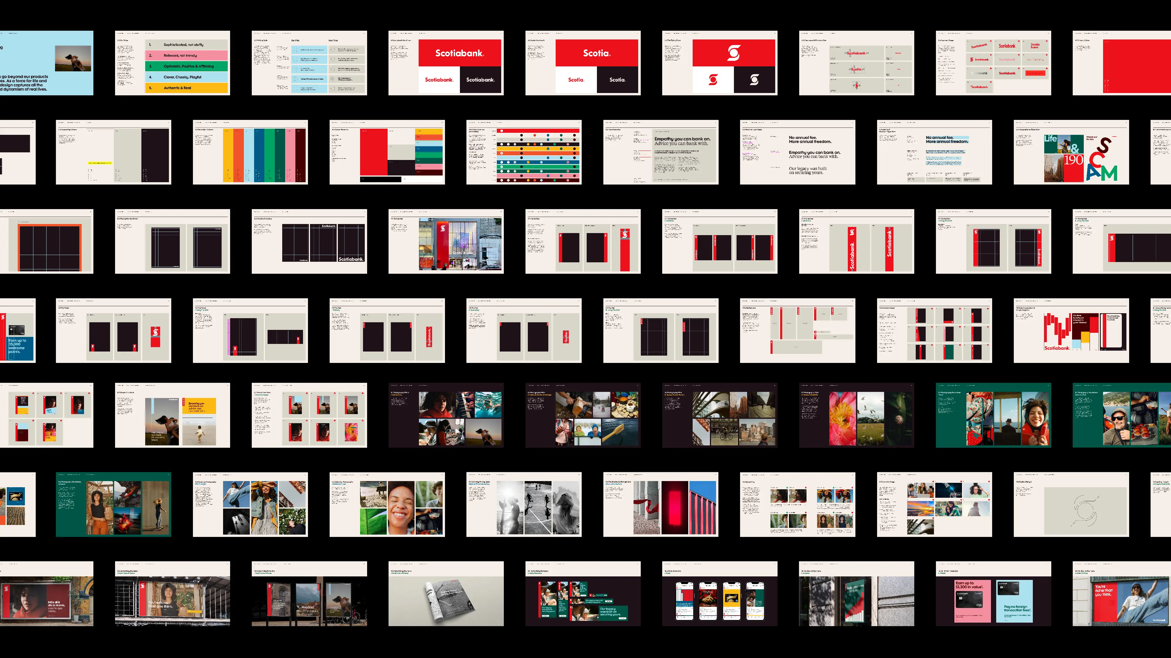 showcasing brand guide pages